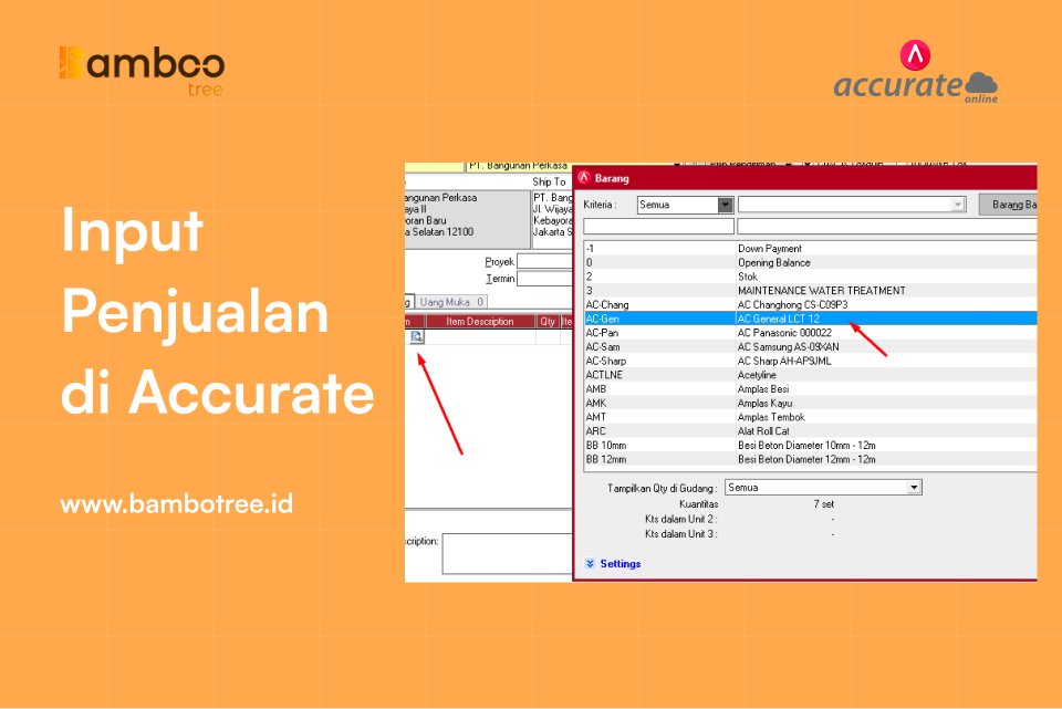 input penjualan di accurate