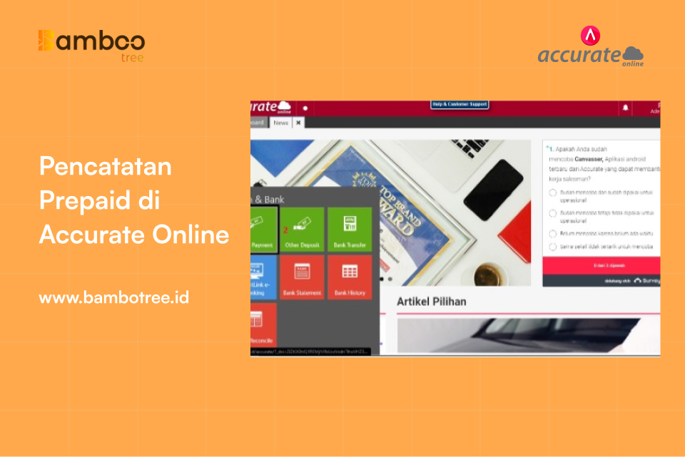 pencatatan prepaid di accurate online