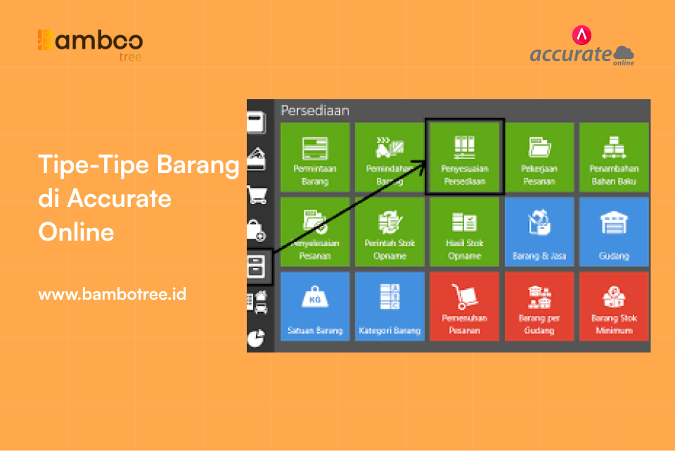 tipe tipe barang di accurate online