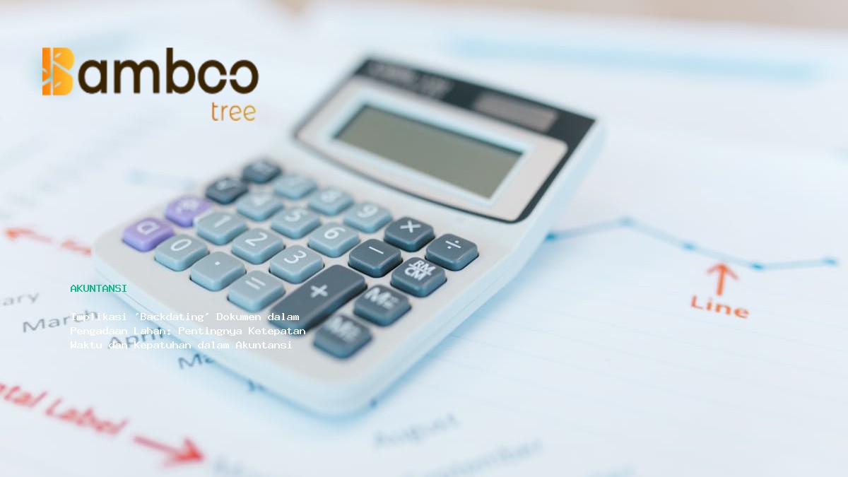 Implikasi ‘Backdating’ Dokumen dalam Pengadaan Lahan: Pentingnya Ketepatan Waktu dan Kepatuhan dalam Akuntansi